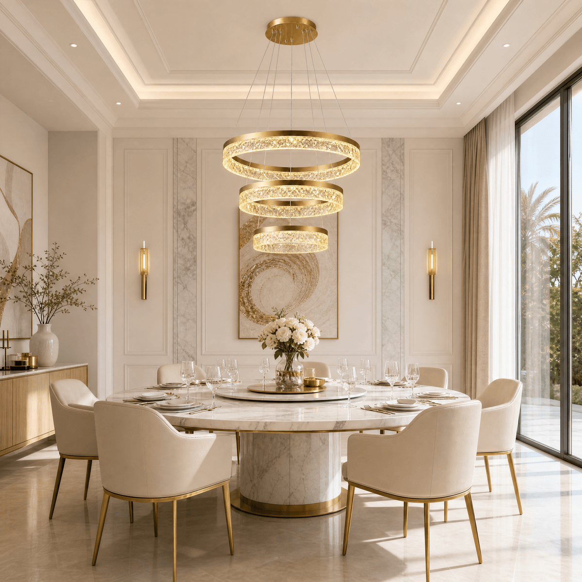 Ocean Star Modern Sculptural Ring Chandelier - Blushlighting