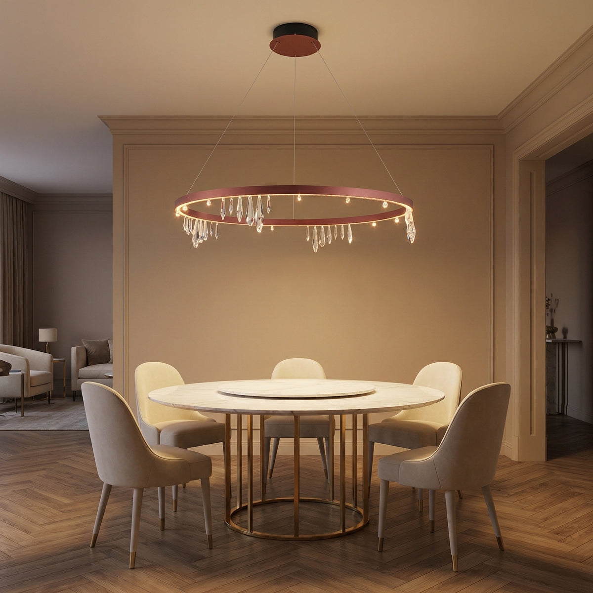 Orbit Crystal Chandelier - Ø39.4" × H5.3" (Ø100 × H13.5 cm)Blushlighting
