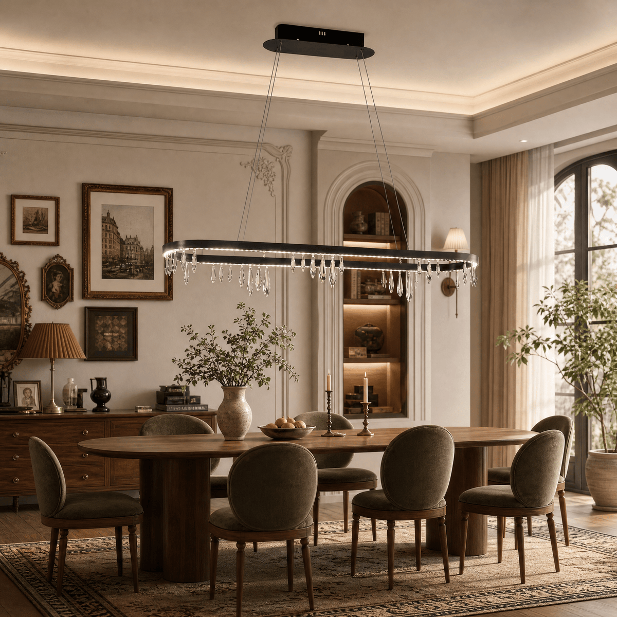 Orbit Crystal Chandelier - Ø31.5" × H5.3" (Ø80 × H13.5 cm)Blushlighting