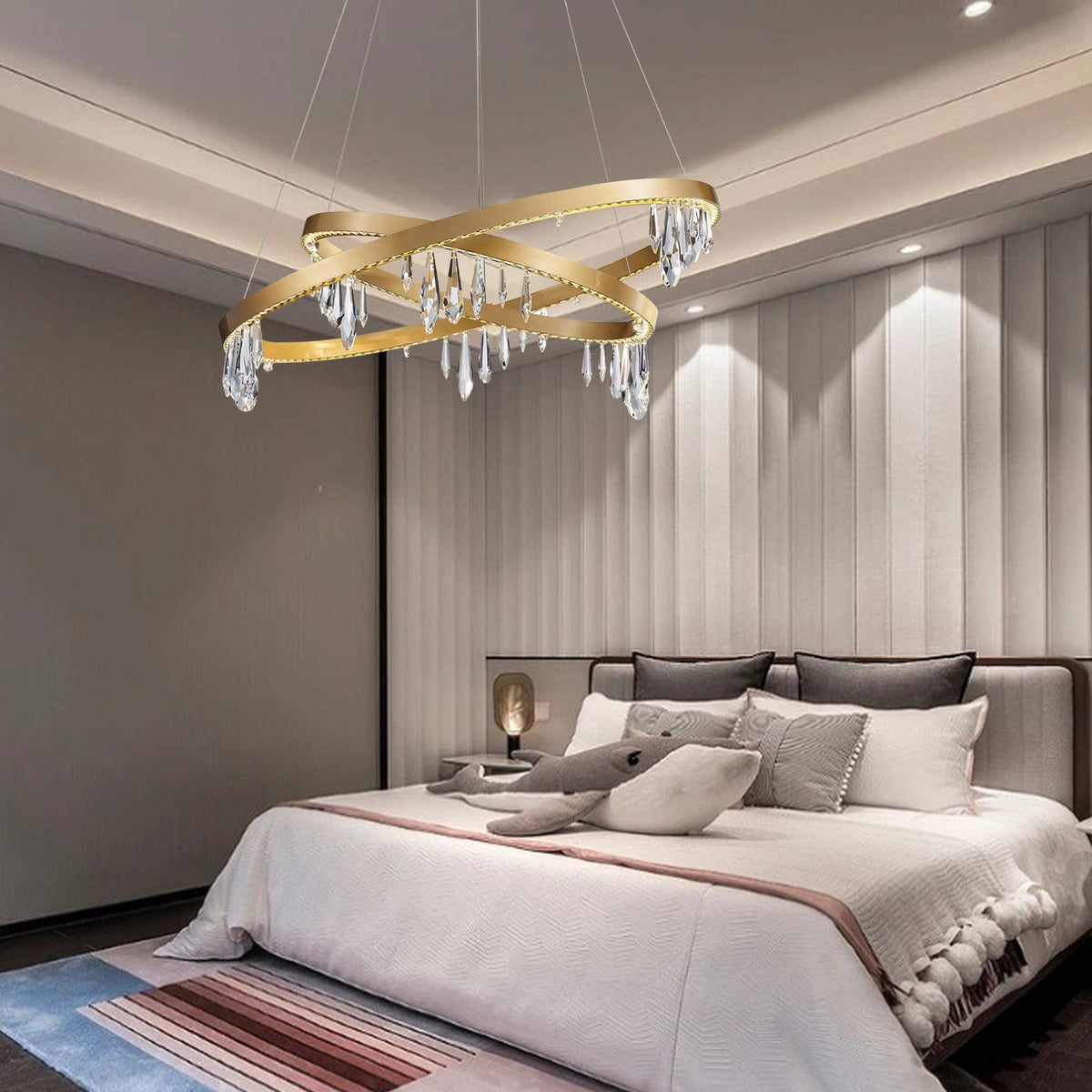 Orbit Crystal Ring Chandelier 31.5" - Ø31.5" × H12.6" (Ø80 × H32 cm)Blushlighting