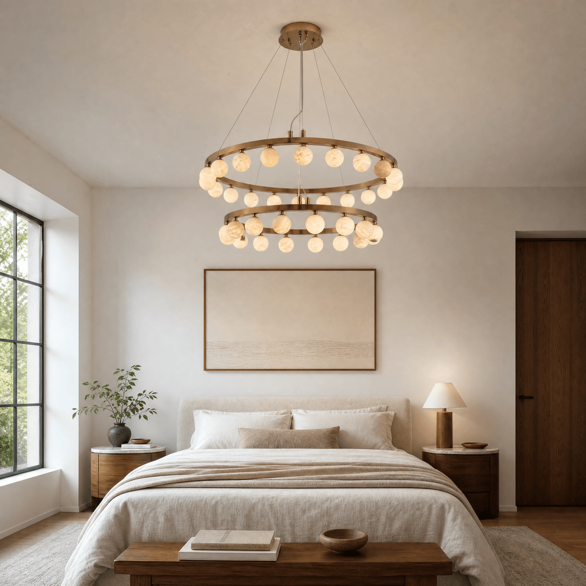 Orbita Modern Round Ring Chandelier - D600Blushlighting