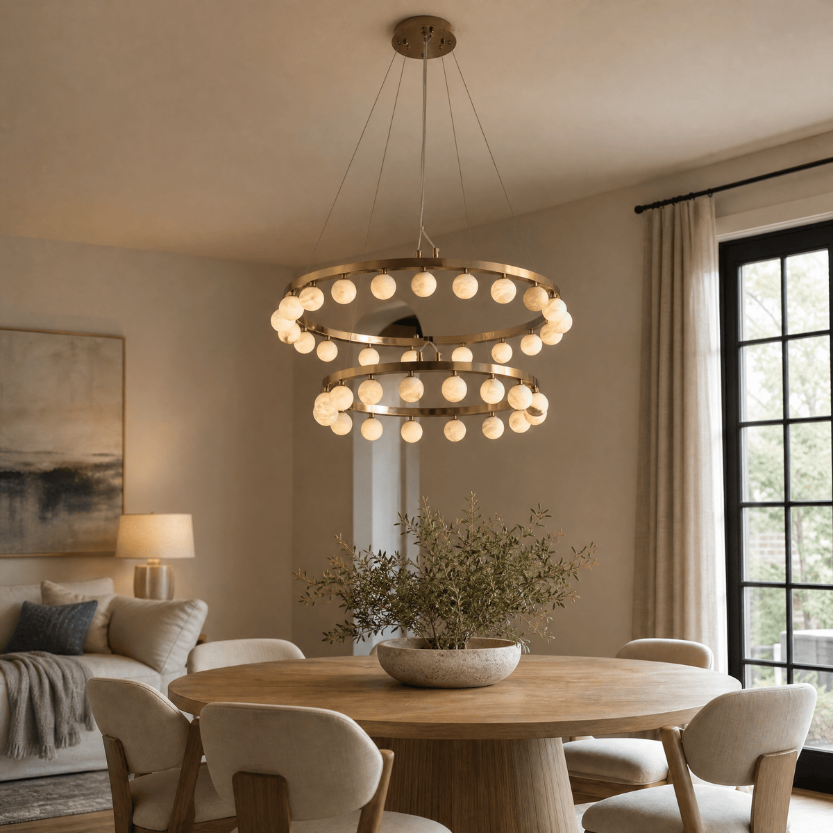 Orbita Modern Round Ring Chandelier - D600Blushlighting