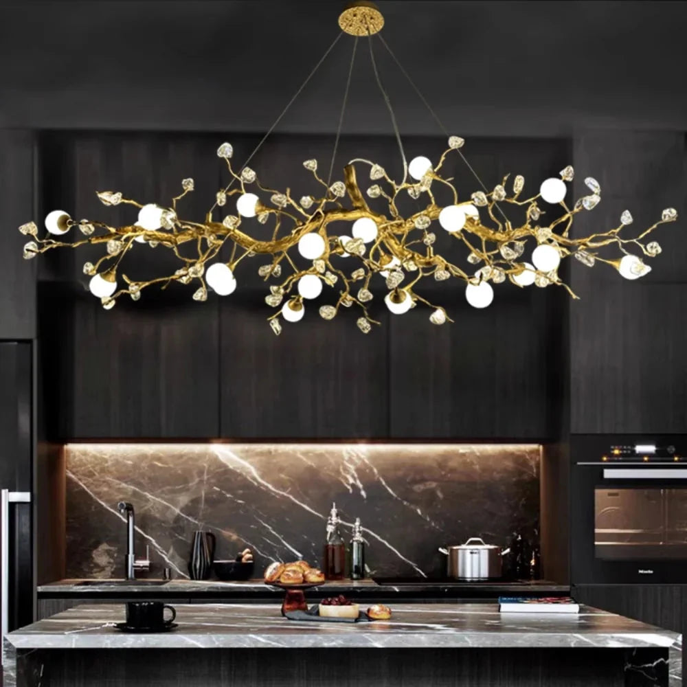 Orgi Statement Linear Branch Chandelier Seus Lighting