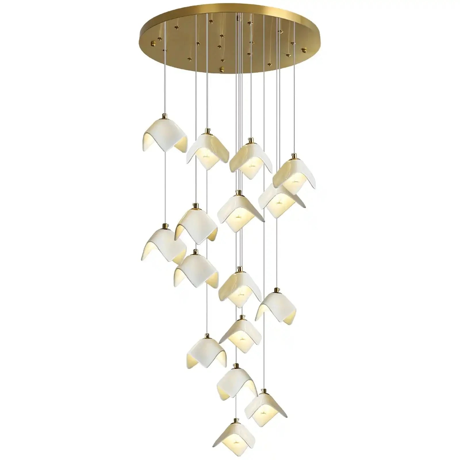 Orlani Bloom Cascade Stairs Chandelier - Blushlighting