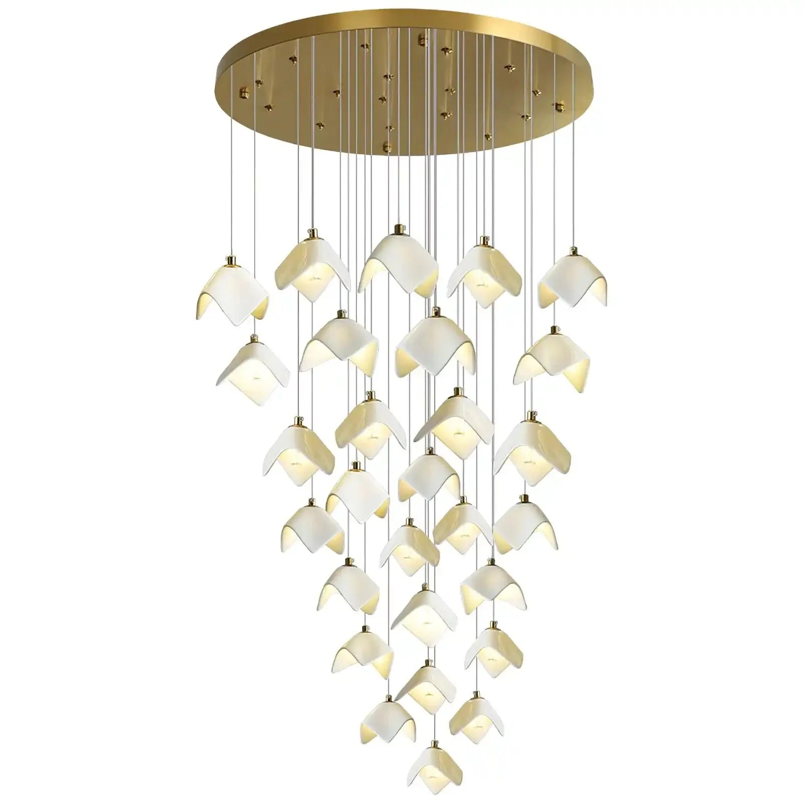 Orlani Bloom Cascade Stairs Chandelier - Blushlighting