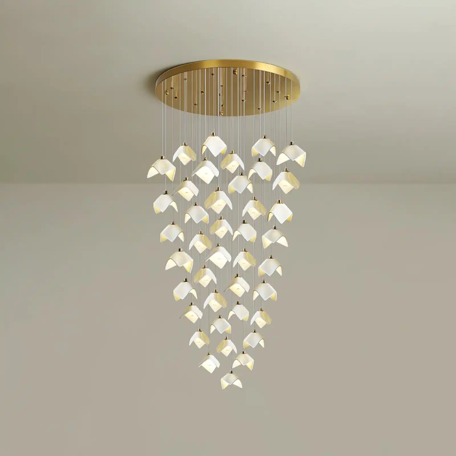 Orlani Bloom Cascade Stairs Chandelier - Blushlighting