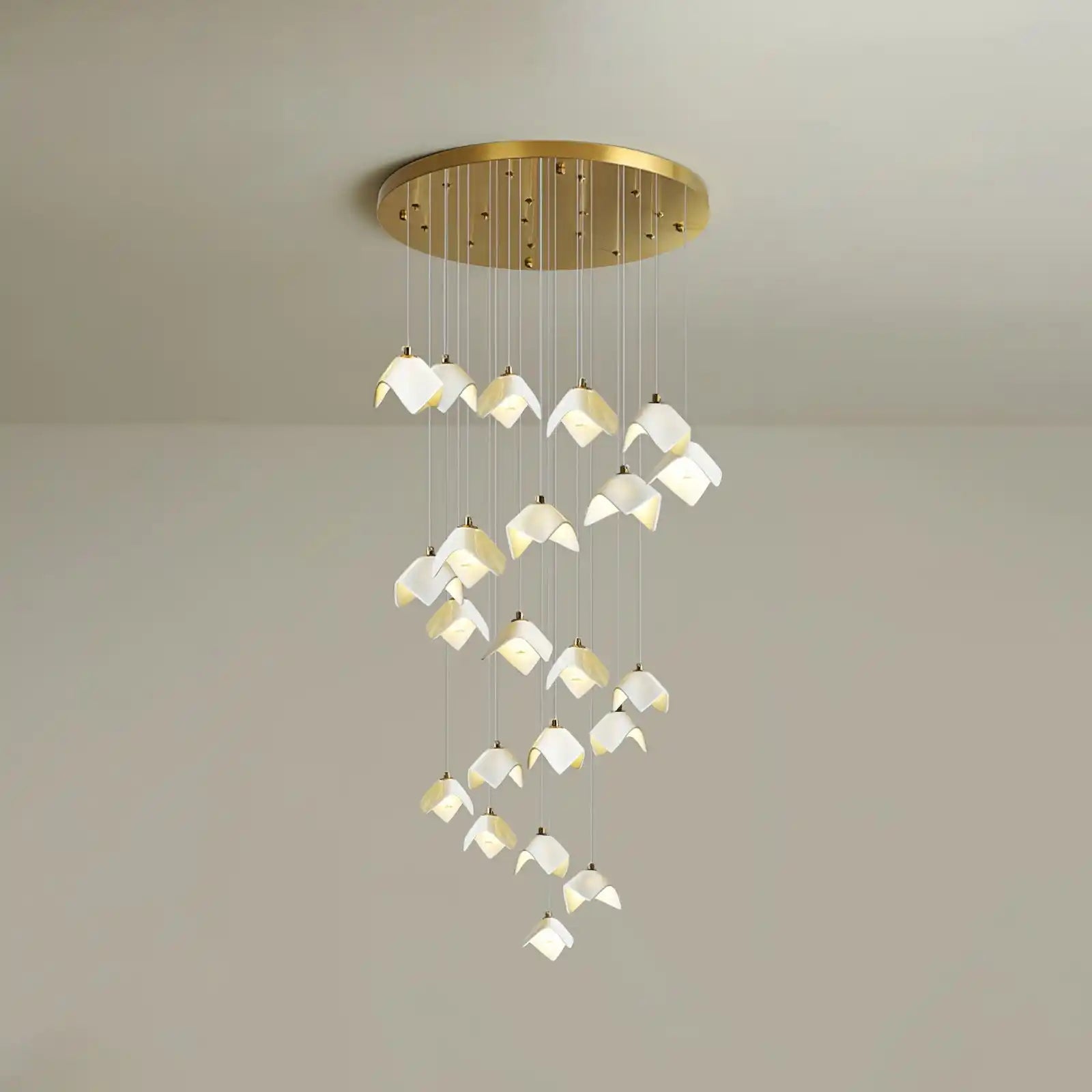 Orlani Bloom Cascade Stairs Chandelier - Blushlighting