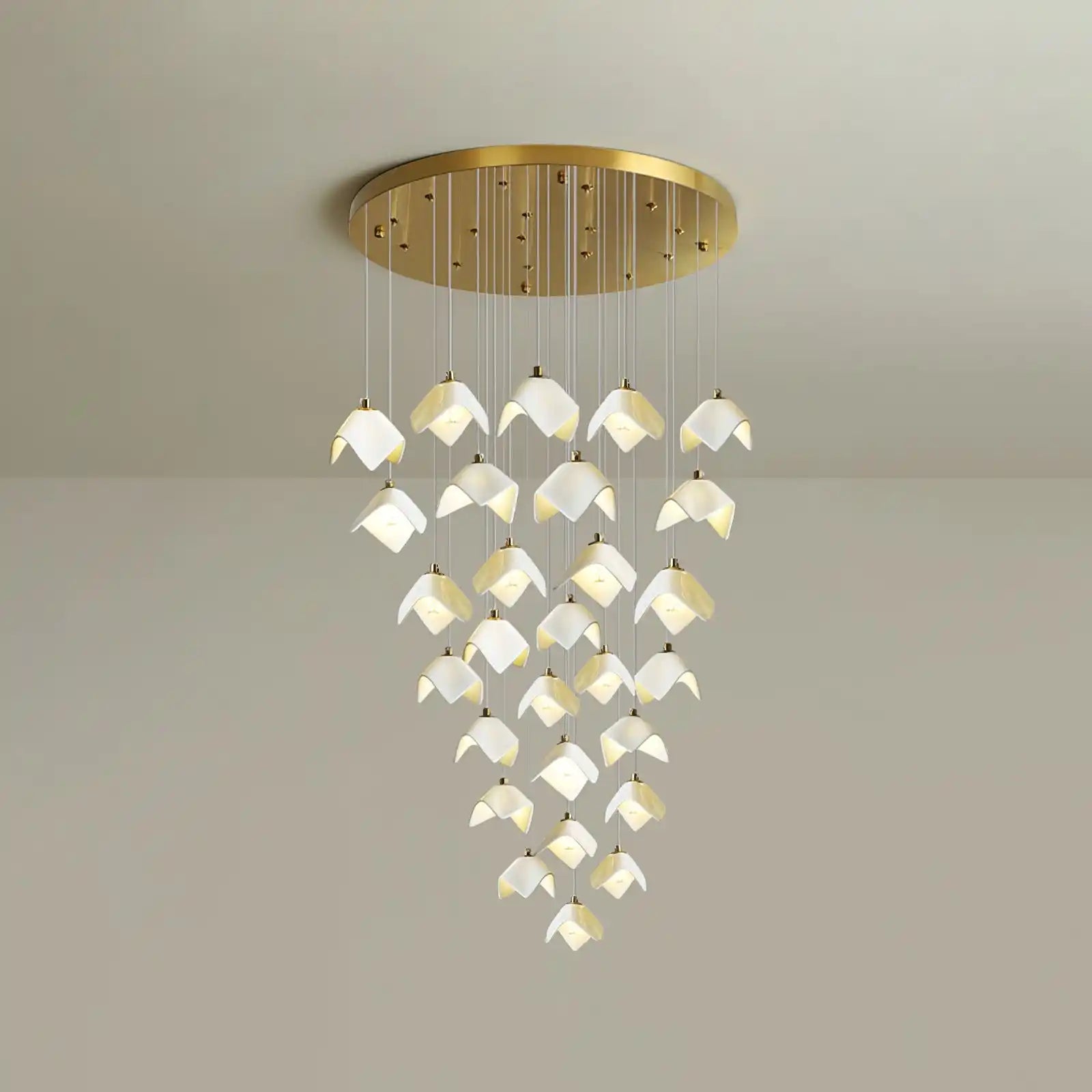 Orlani Bloom Cascade Stairs Chandelier - Blushlighting