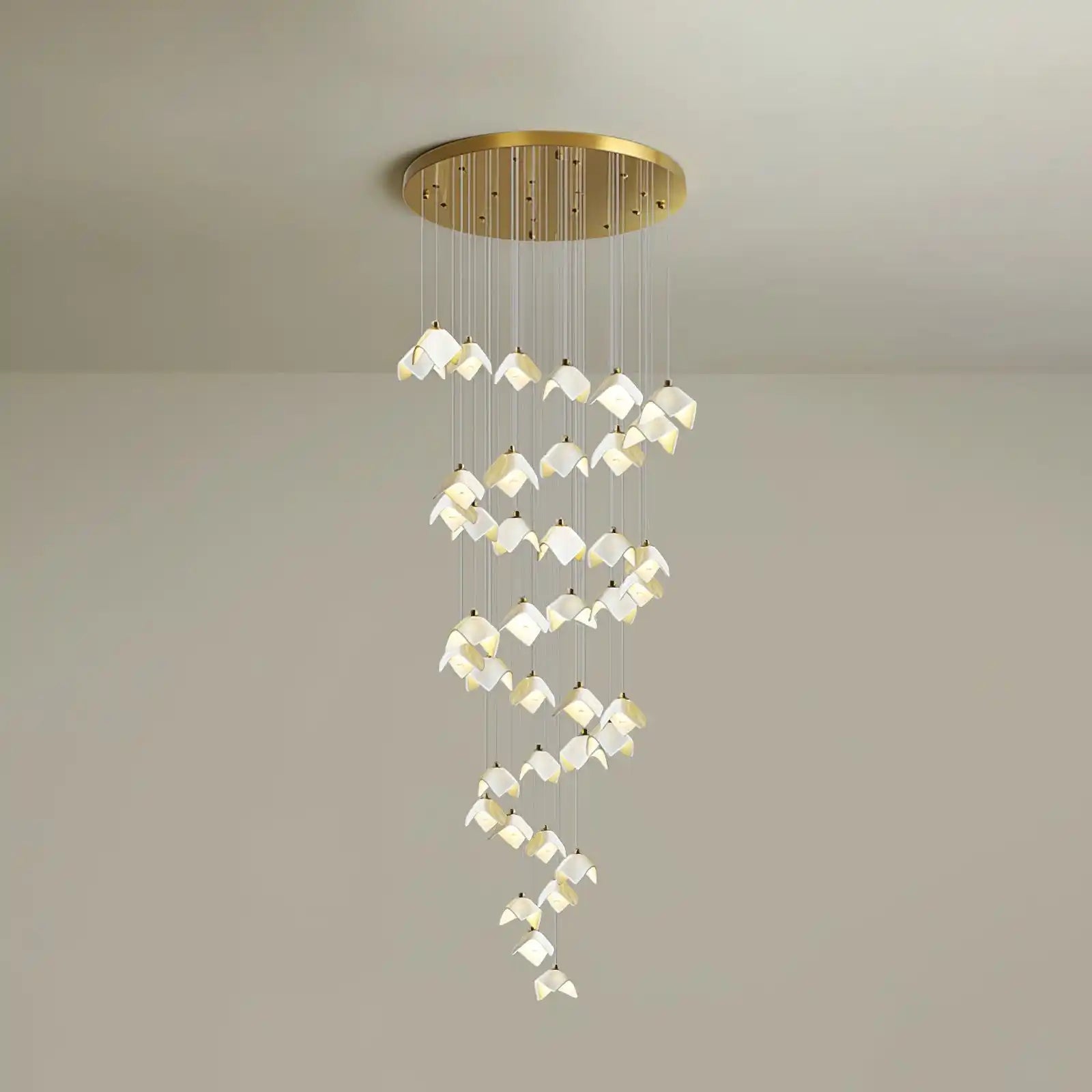Orlani Bloom Cascade Stairs Chandelier - Blushlighting