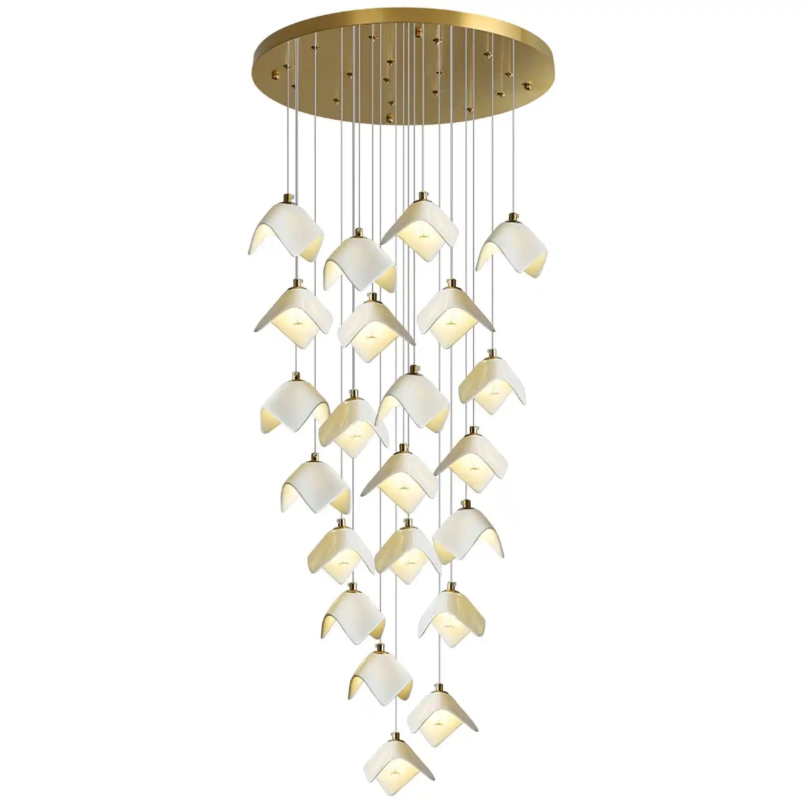 Orlani Bloom Cascade Stairs Chandelier - Blushlighting