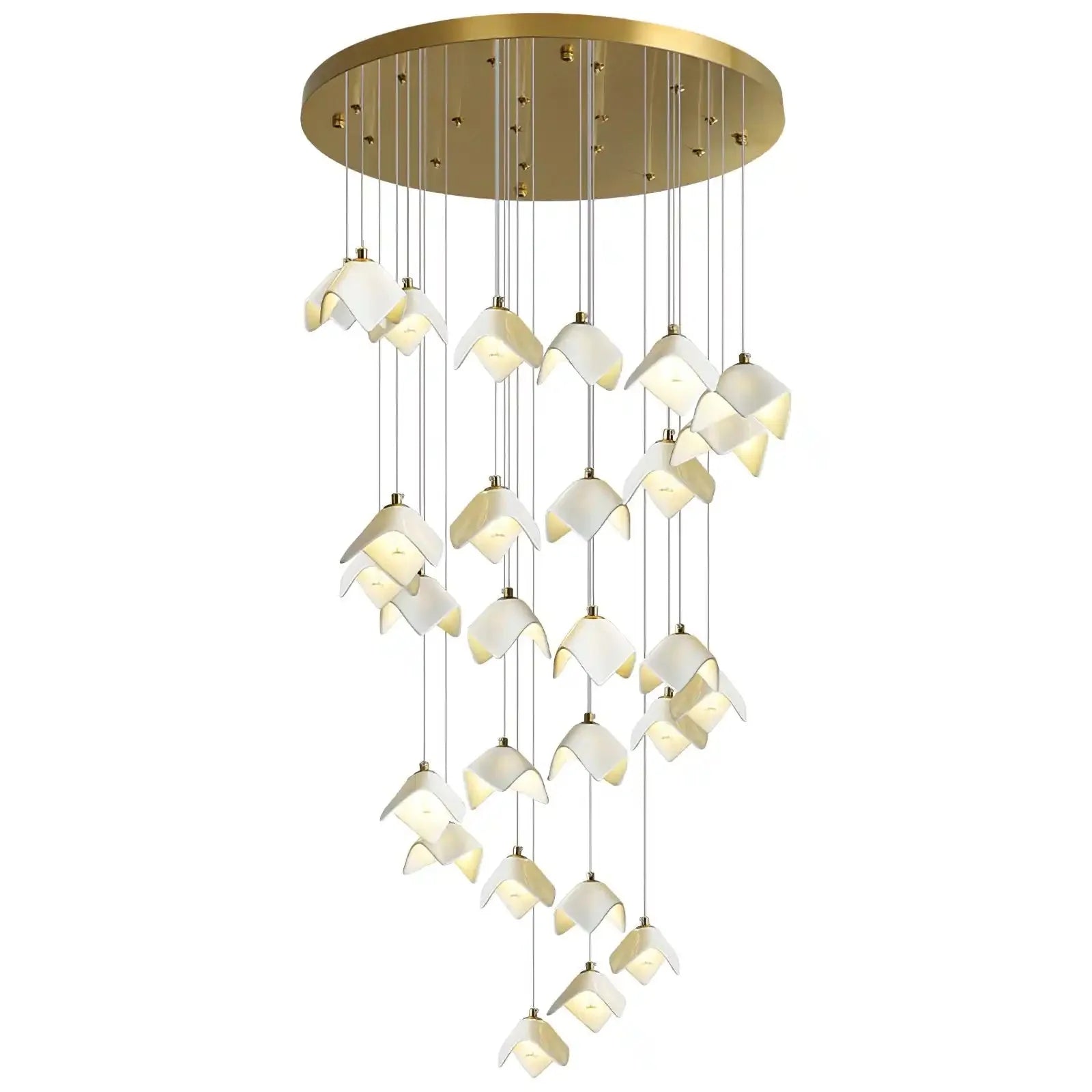 Orlani Bloom Cascade Stairs Chandelier - Blushlighting