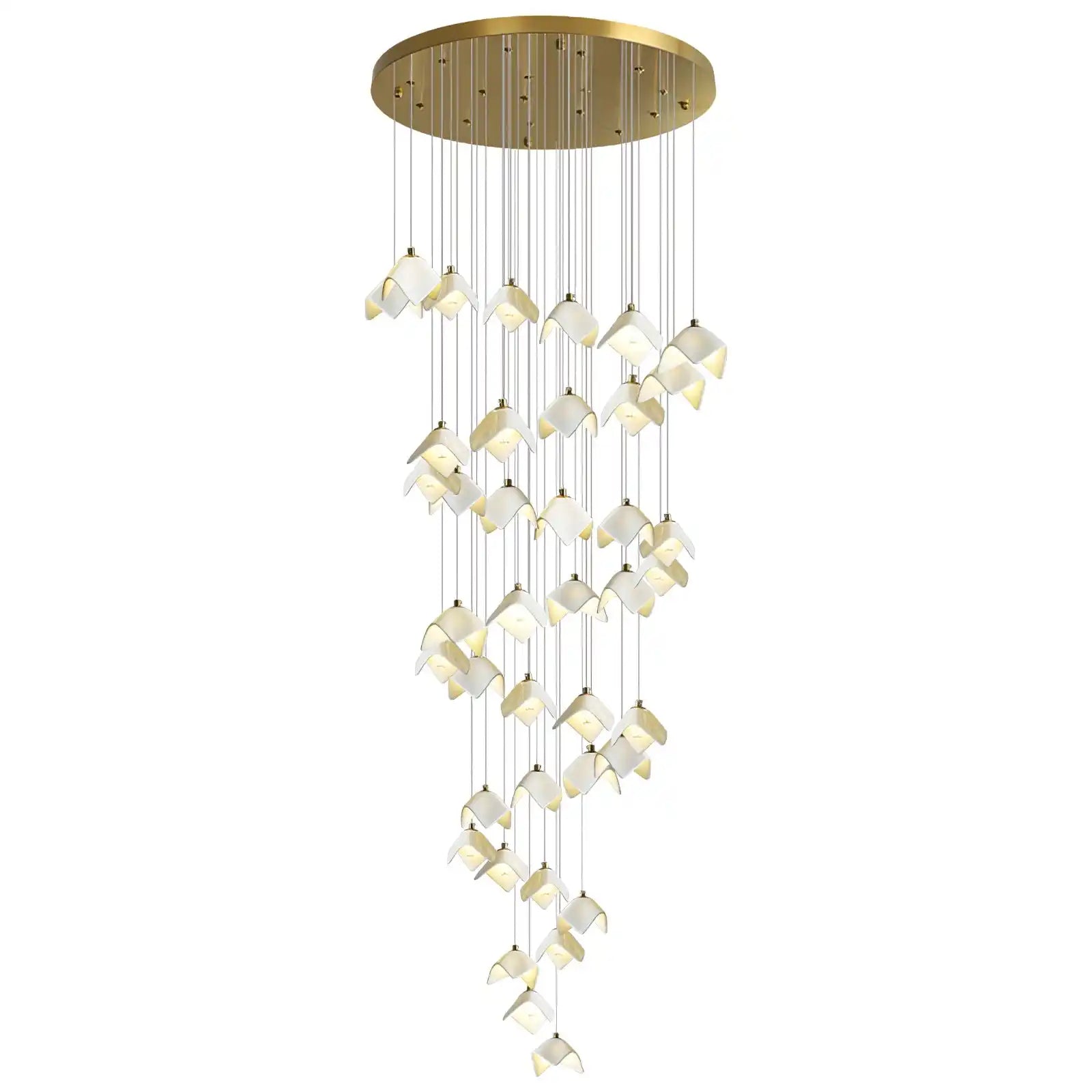 Orlani Bloom Cascade Stairs Chandelier - Blushlighting