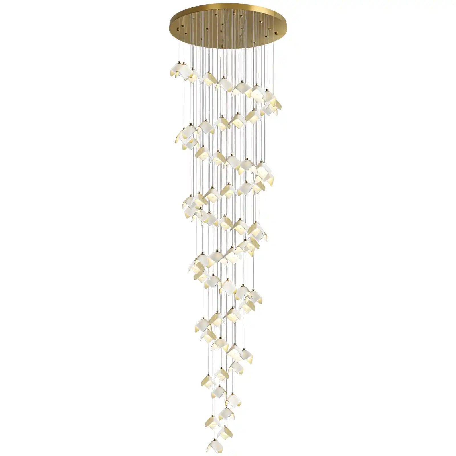 Orlani Bloom Cascade Stairs Chandelier - Blushlighting