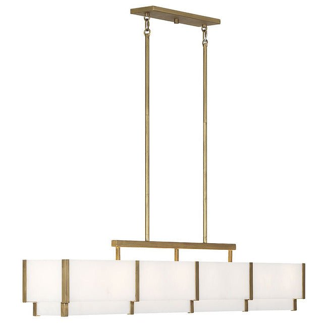 Orleans Linear Alabaster Linear Chandelier - Black Cashmere44.4”Blushlighting
