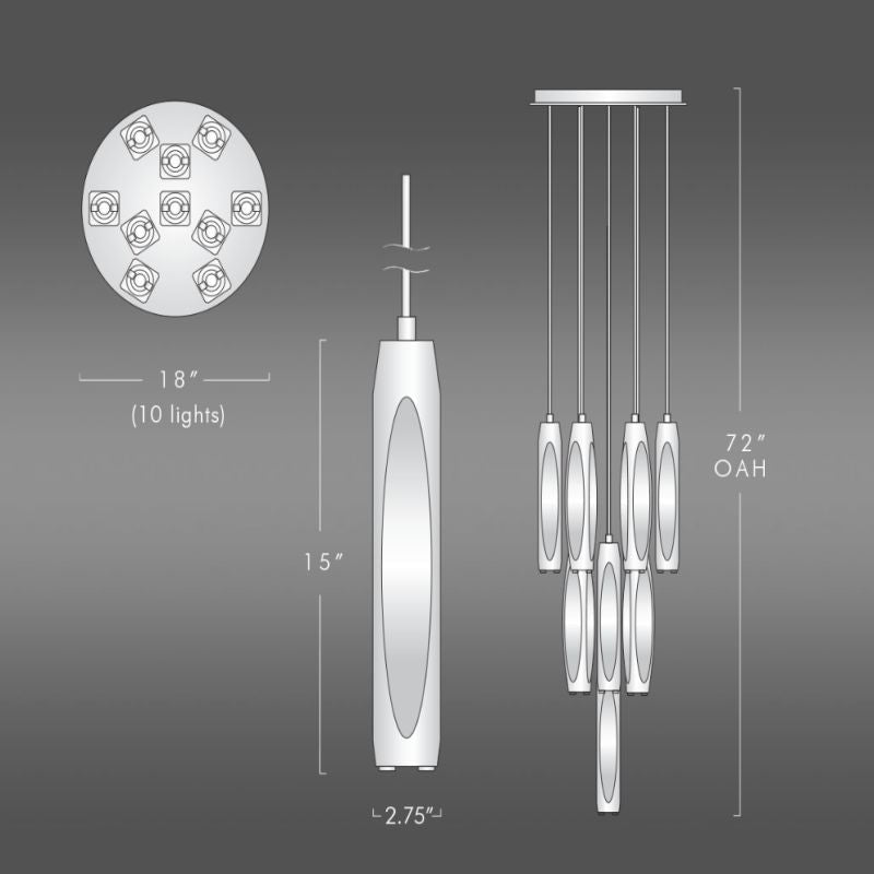 Osleride 10 Light Circular Chandelier - Blushlighting