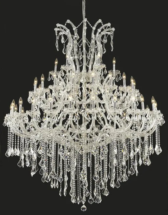 Oversized European Chrome Classic Candle Branch Crystal Chandelier for 2-Story/Duplex Buildings , branch,luxury,shining,wonderful, tiered, transparent, home decor