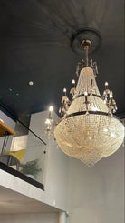Oversized Luxury Double-layers Golden French Style Crystal Chandelier for Living/Dinning Room/Foyer/Hallway/Staircase-