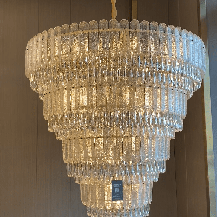 Oversized Multi - layers Luxury Gold Crystal Chandelier For Large Foyer/Hallway/Entryway - D39.4"*H59.1"/86kgWarm LightBlushlighting
