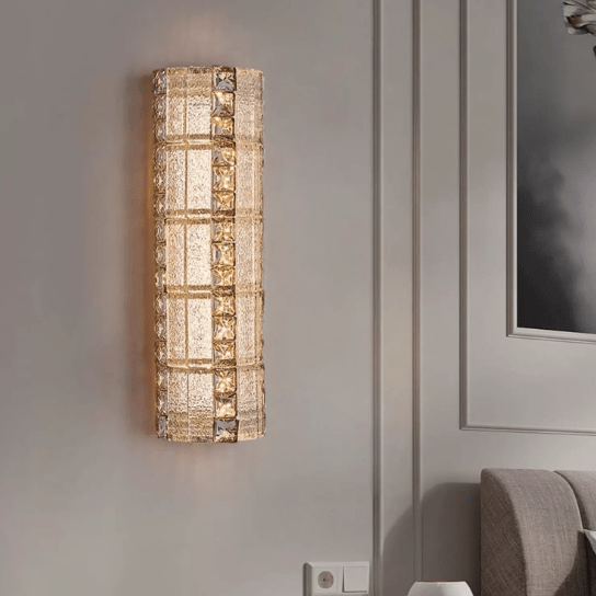 Oversized Multi - layers Luxury Gold Crystal Chandelier For Large Foyer/Hallway/Entryway - Wall Light/W3.94"*D3.94"*H15.75"Warm LightBlushlighting