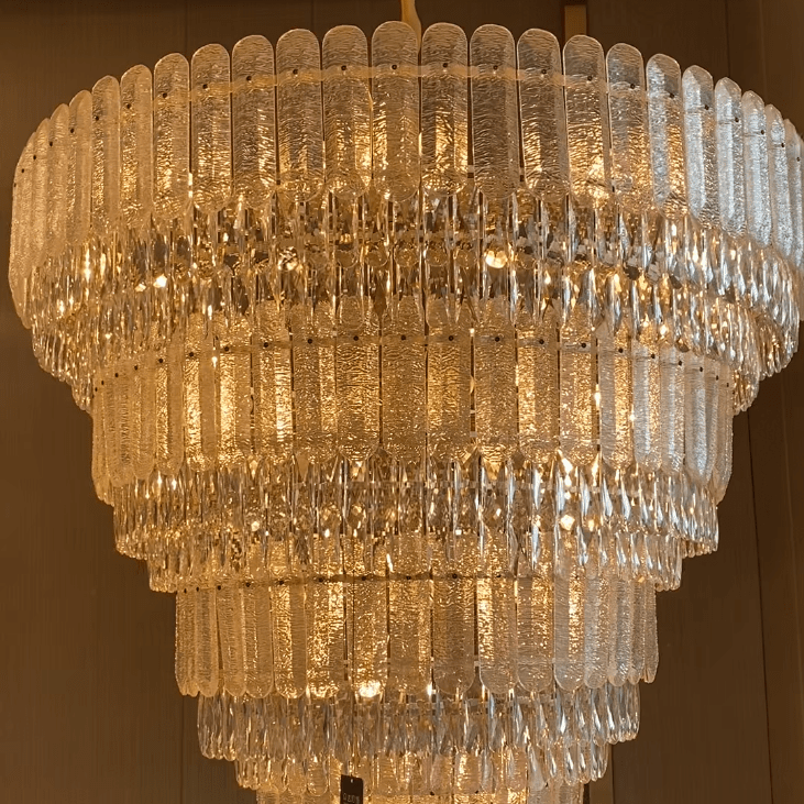 Oversized Multi - layers Luxury Gold Crystal Chandelier For Large Foyer/Hallway/Entryway - D39.4"*H59.1"/86kgWarm LightBlushlighting