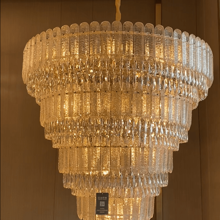 Oversized Multi - layers Luxury Gold Crystal Chandelier For Large Foyer/Hallway/Entryway - D39.4"*H59.1"/86kgWarm LightBlushlighting