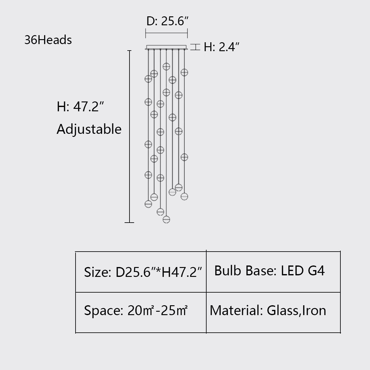 Oversized Nordic Art Round Air Bubbles Pendant Chandelier for Stairs/Spiral Staircase/Hotel Lobby - 7 Lights: D13.8"*H47.2"Warm LightBlushlighting
