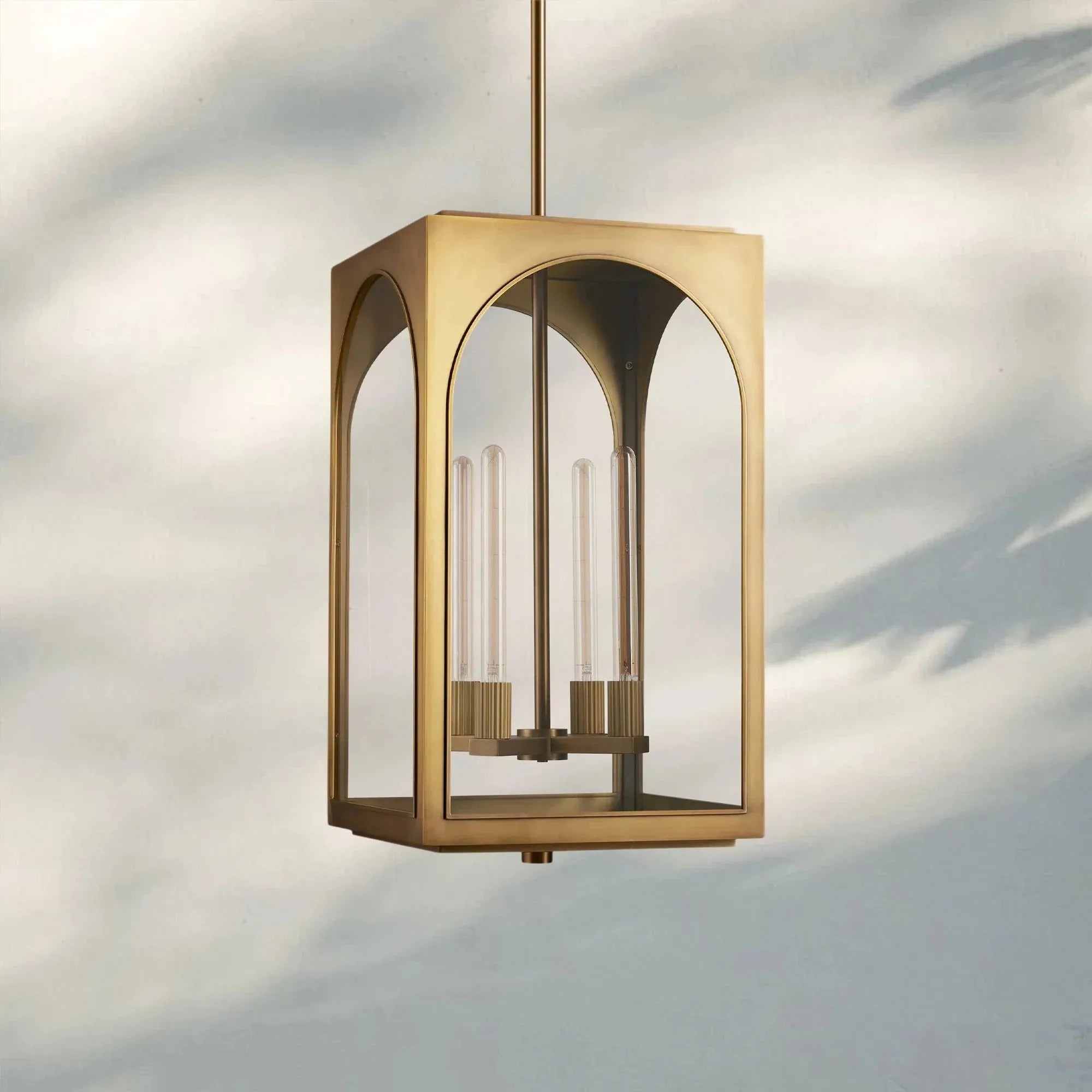 Palladian Outdoor Pendant - Brass28"HBlushlighting
