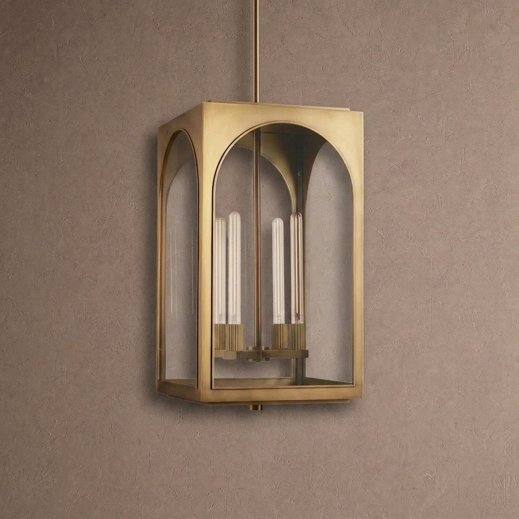 Palladian Outdoor Pendant Light - Brass28"HBlushlighting