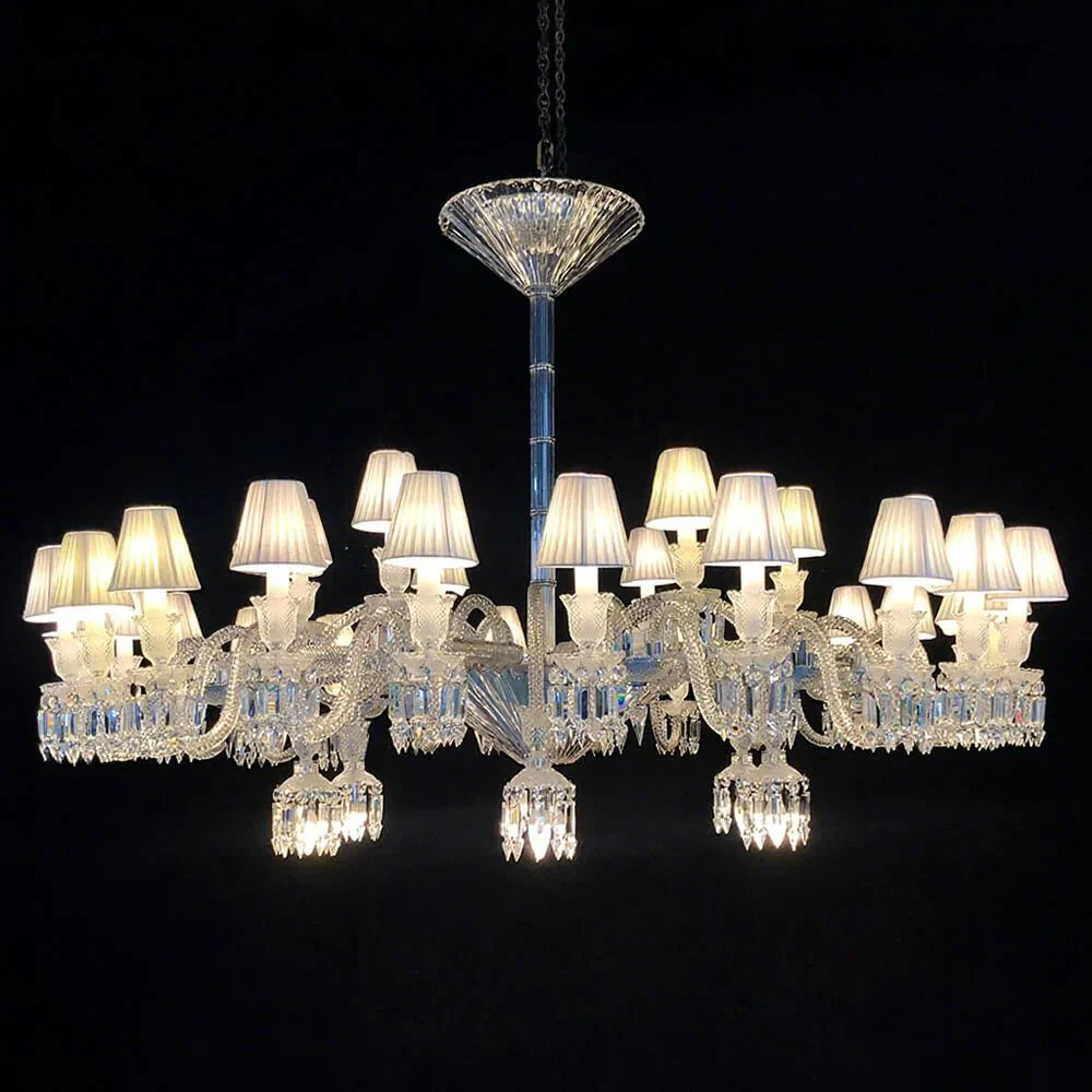 Paris Chandelier High Quality Crystal Chandelier with 36 Lampshades - Blushlighting