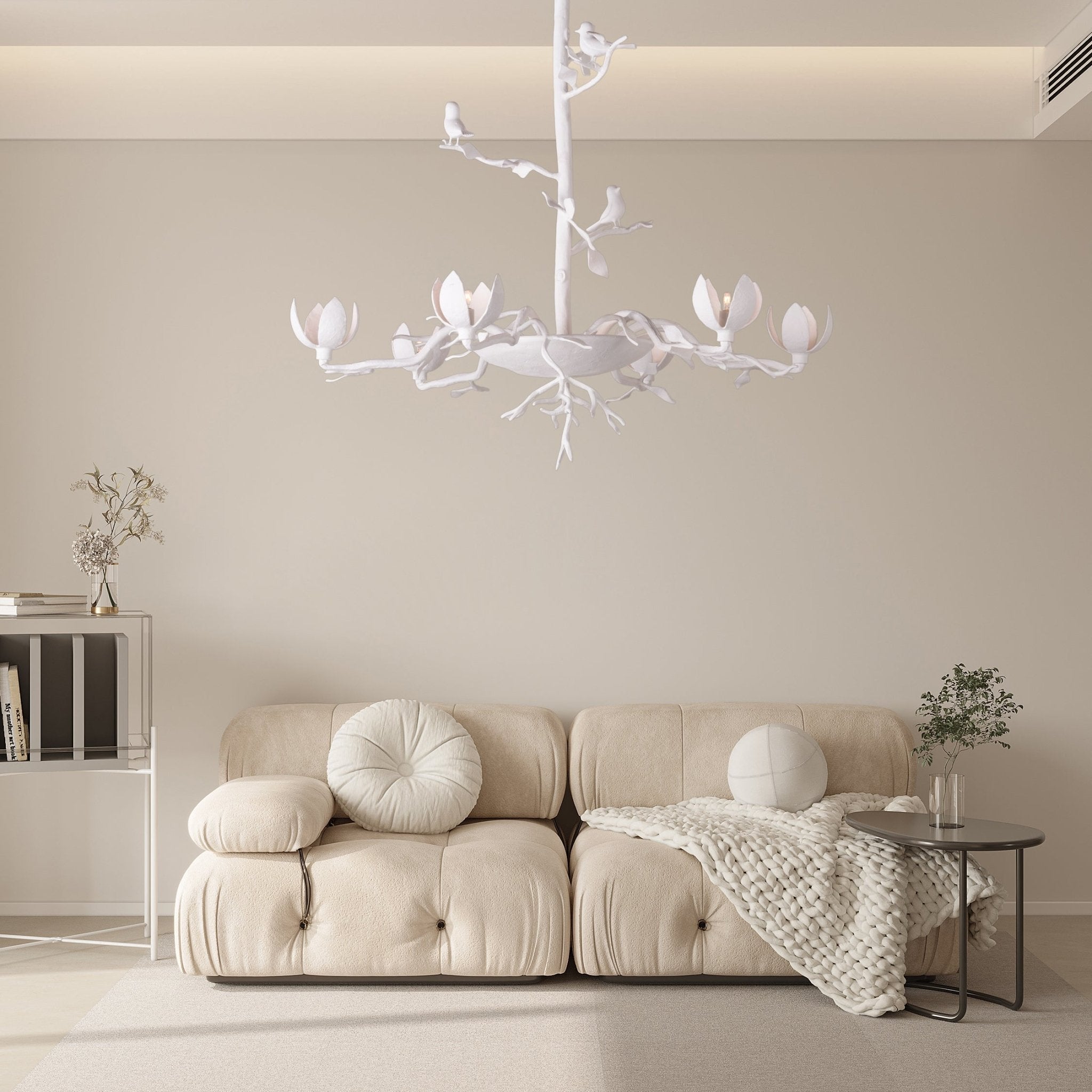 Passera Chandelier - ∅ 35.4″ x H 34.6″WhiteBlushlighting