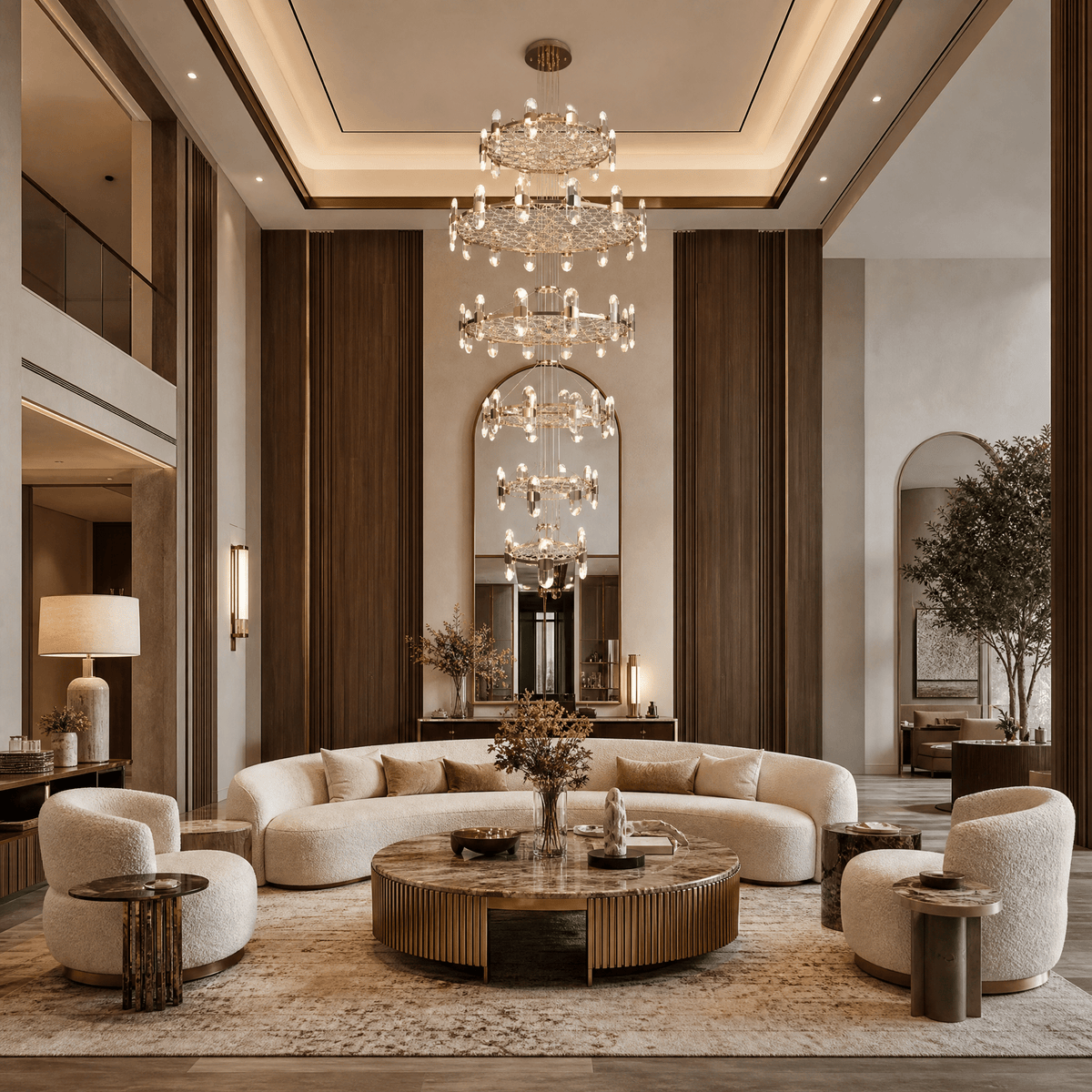 Pearl Net Modern Sculptural Ring Chandelier - Blushlighting