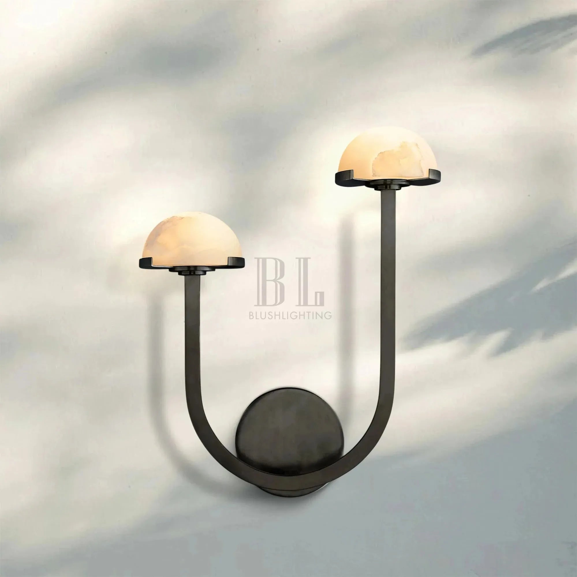 Pedrea Alabaster Double Wall Sconce - Blushlighting