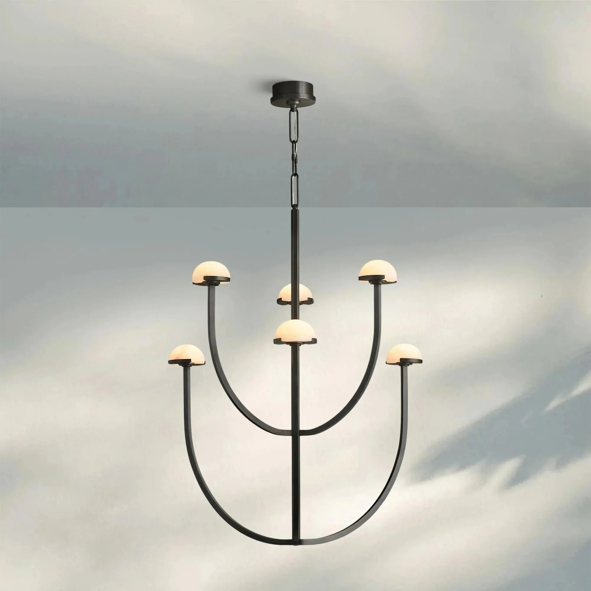 Pedrea Alabaster Round Chandelier 24'' 32'' 40'' - Blushlighting