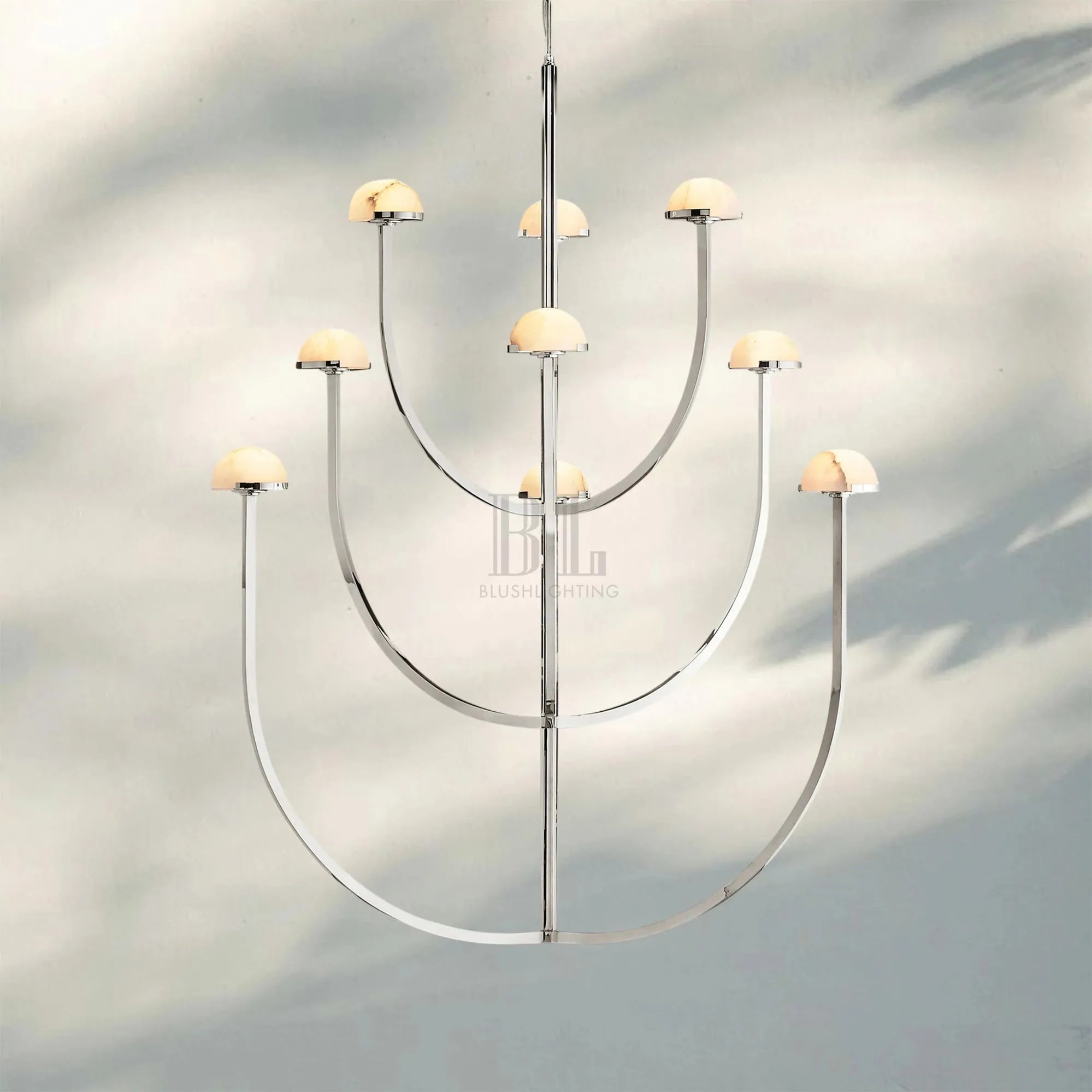 Pedrea Alabaster Round Chandelier 24'' 32'' 40'' - Blushlighting