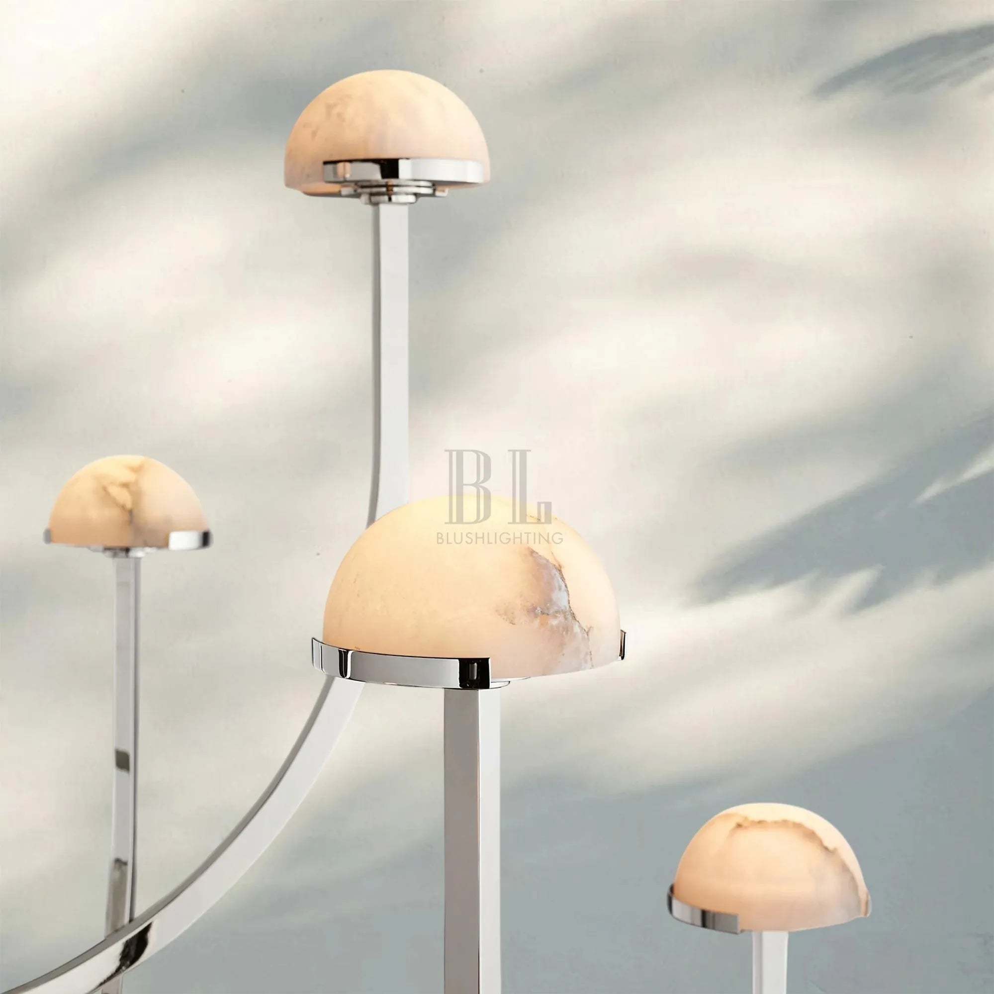 Pedrea Alabaster Round Chandelier 24'' 32'' 40'' - Blushlighting