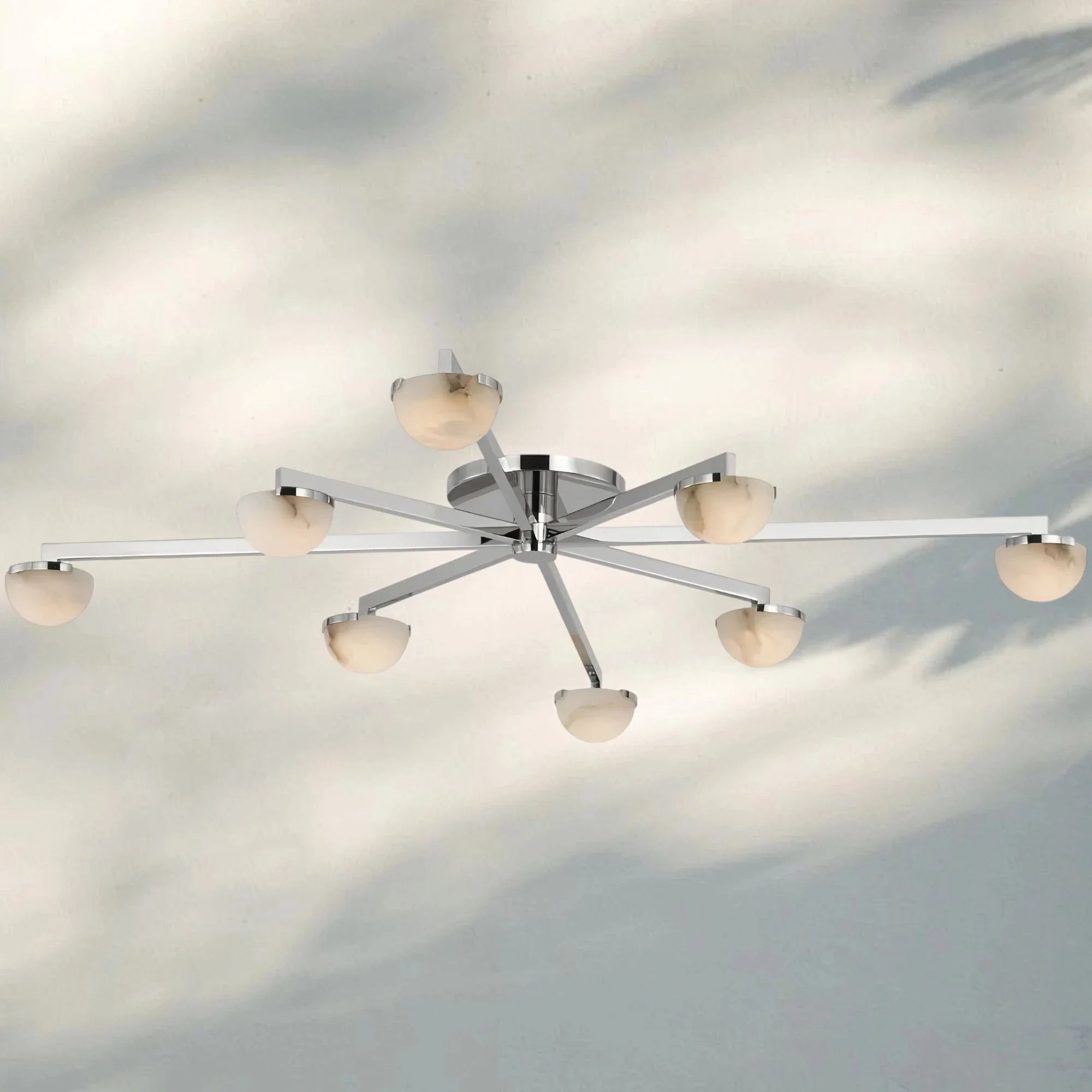 Pedrea Alabaster Wearstler Large Staggered Arm Flush Mount - Blushlighting