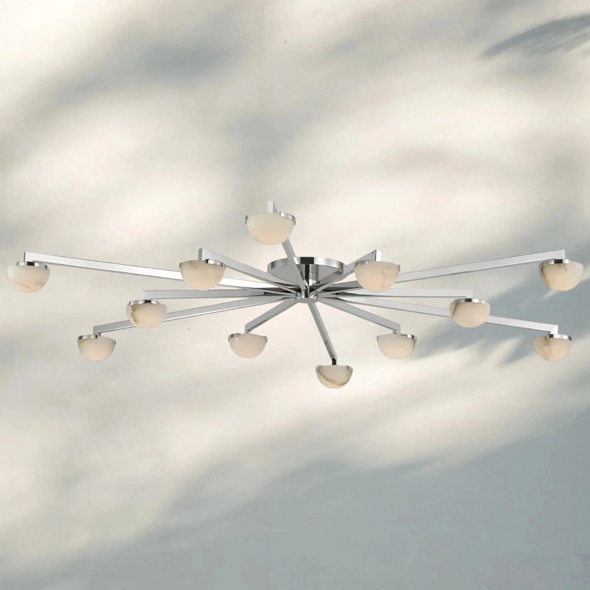 Pedrea Alabaster Wearstler Large Staggered Arm Flush Mount - Blushlighting