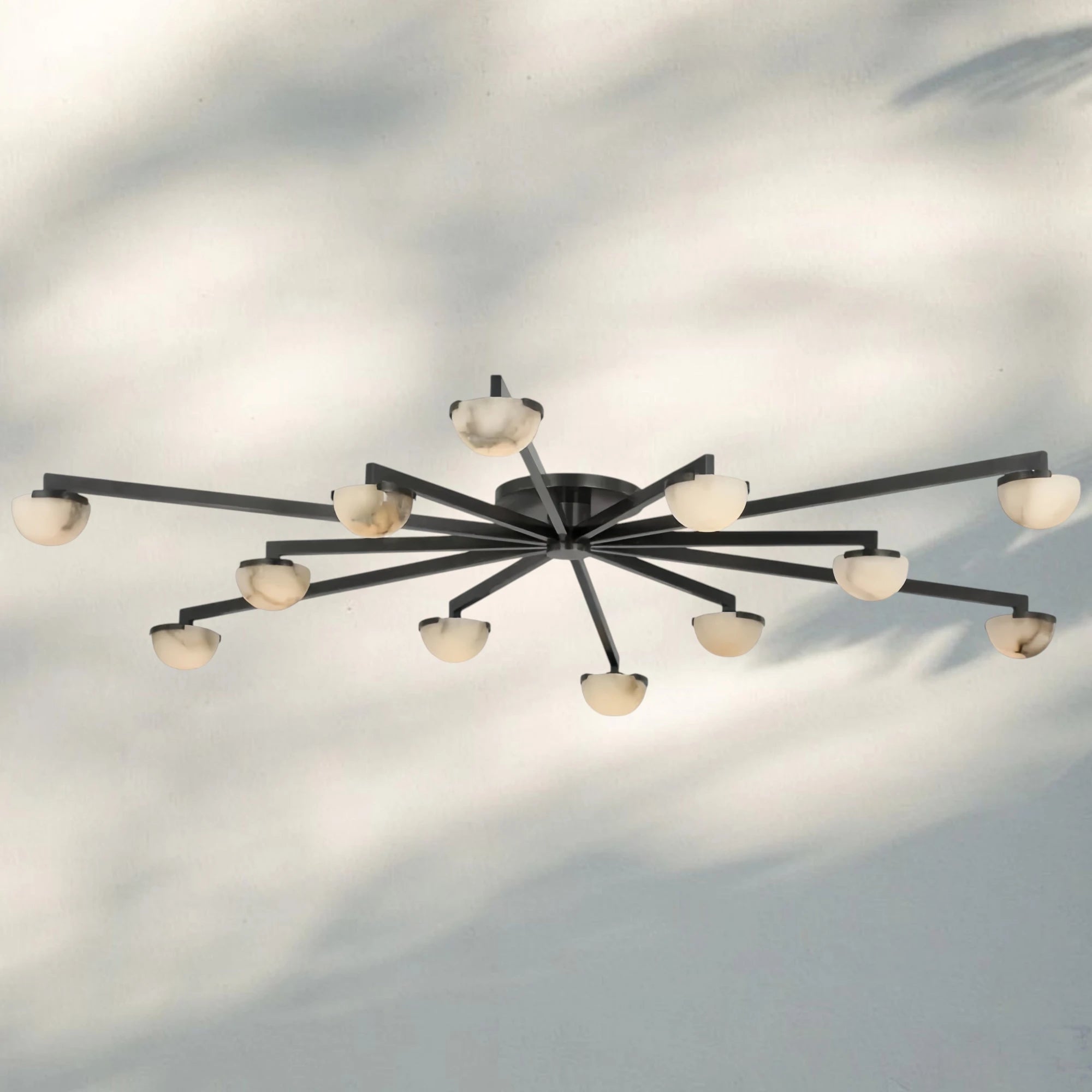 Pedrea Alabaster Wearstler Large Staggered Arm Flush Mount - Blushlighting