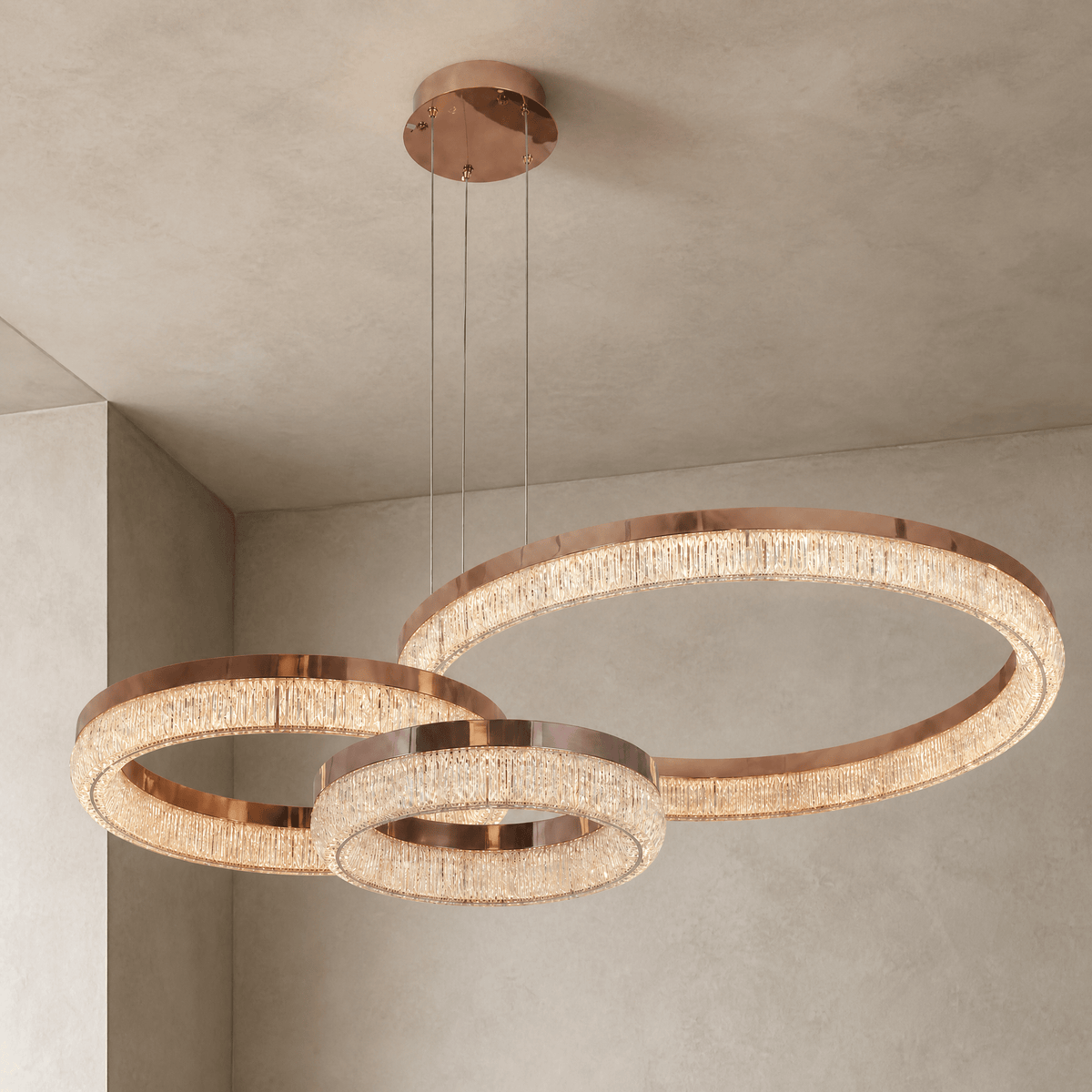 Penombra Ring Trio Chandelier - Blushlighting