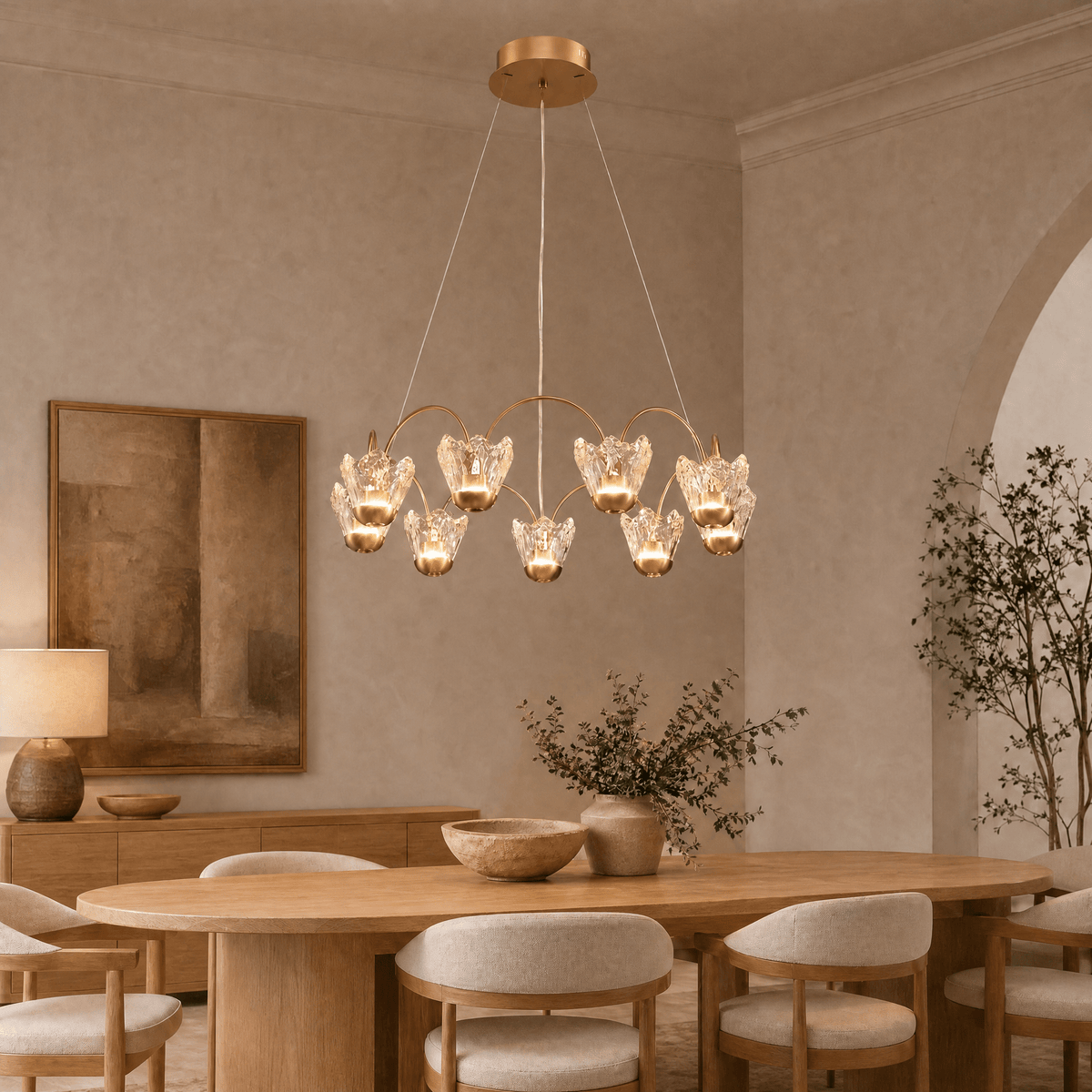 Petalia Modern Contemporary Pendant Light - Ø32.3" × H8.5" (Ø82 × H21.5 cm)Blushlighting