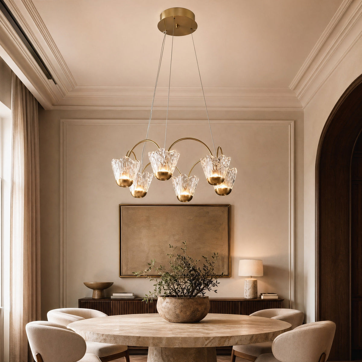 Petalia Modern Contemporary Pendant Light - Ø23.6" × H8.5" (Ø60 × H21.5 cm)Blushlighting