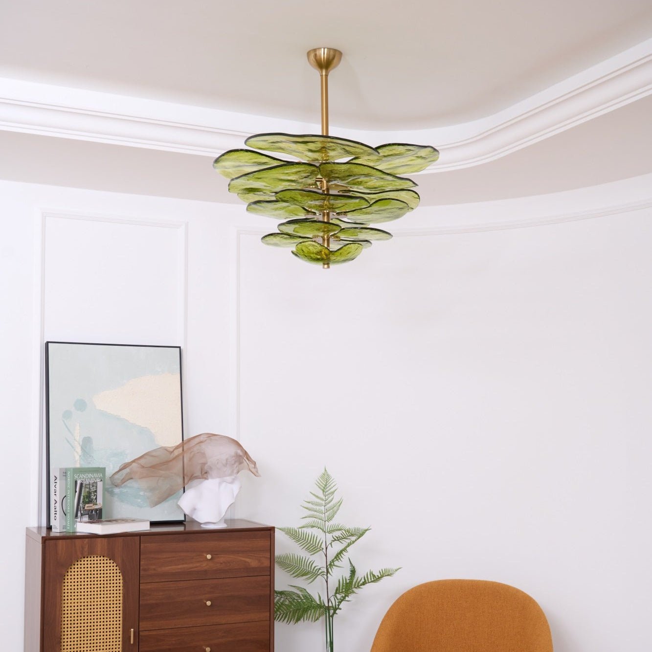 Petals Gold Murano Chandelier - 16-lights ∅ 31.5″ x H 17.7″Pink & GoldBlushlighting