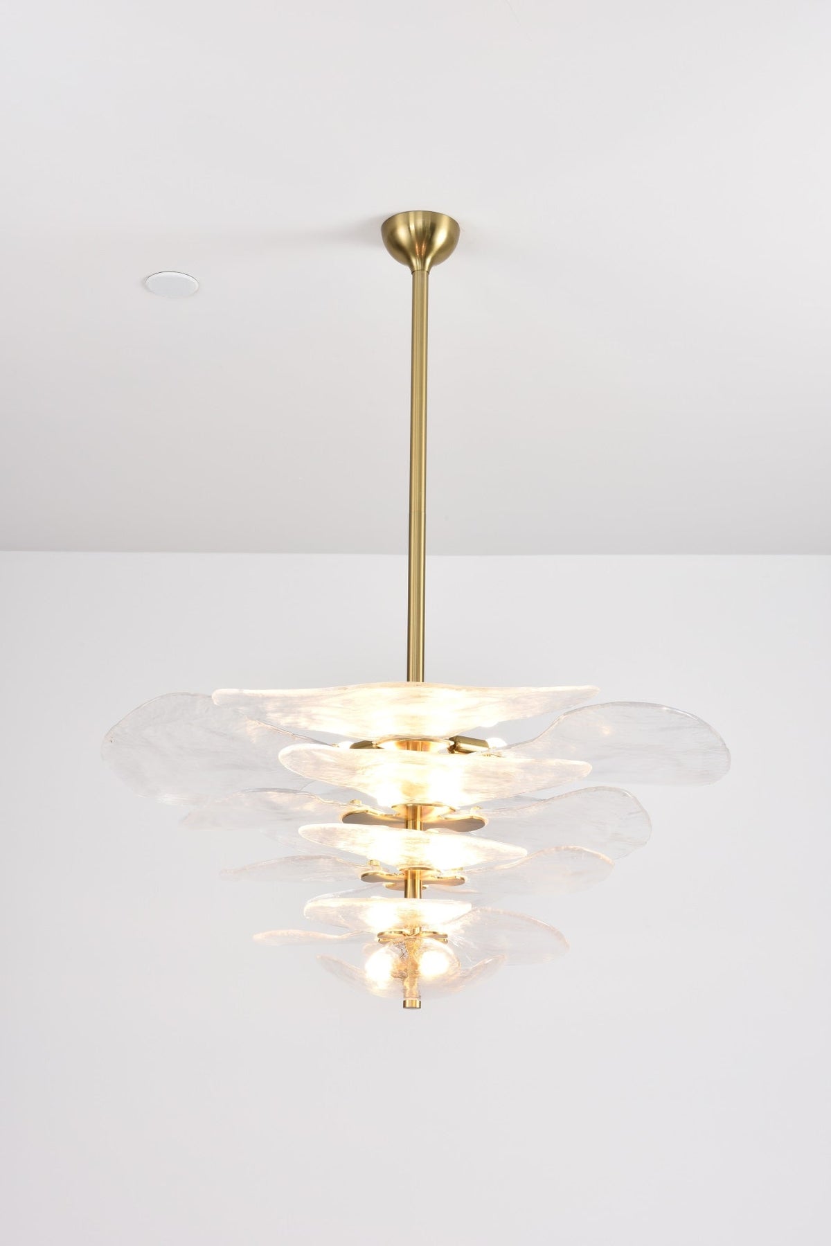 Petals Gold Murano Chandelier - 8-lights ∅ 21.6″ x H 8.6″Pink & GoldBlushlighting
