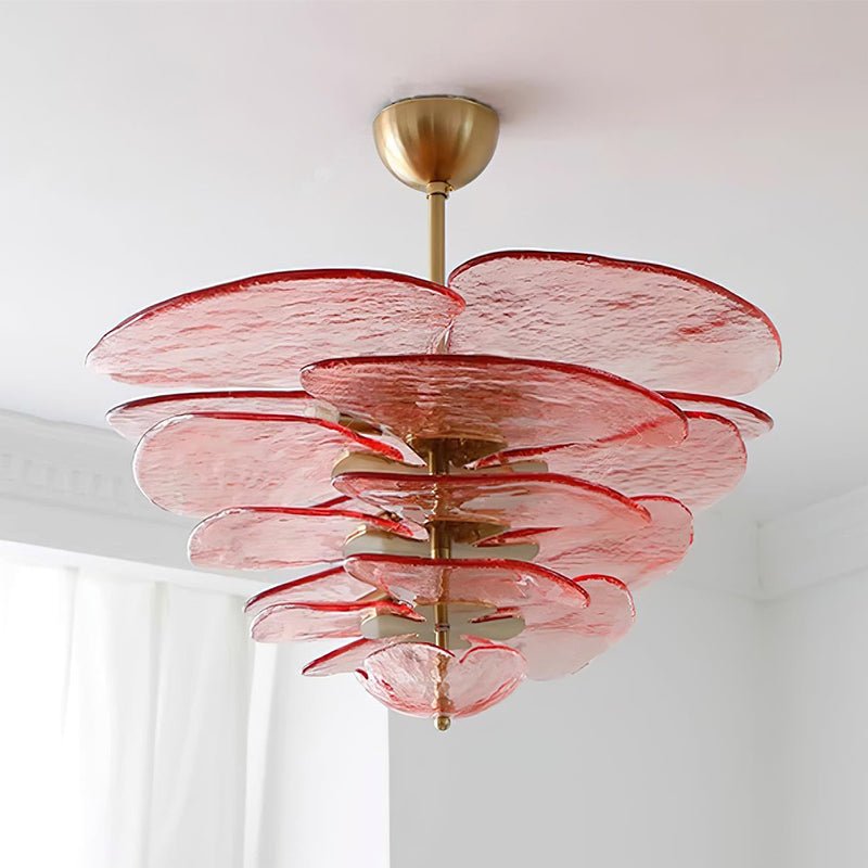 Petals Gold Murano Chandelier - 16-lights ∅ 31.5″ x H 17.7″Green & GoldBlushlighting