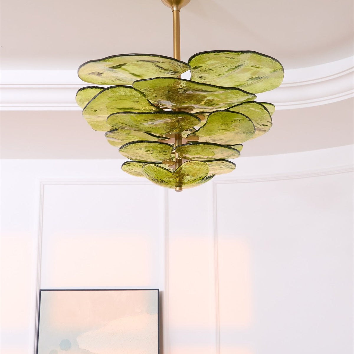 Petals Gold Murano Chandelier - 16-lights ∅ 31.5″ x H 17.7″Pink & GoldBlushlighting