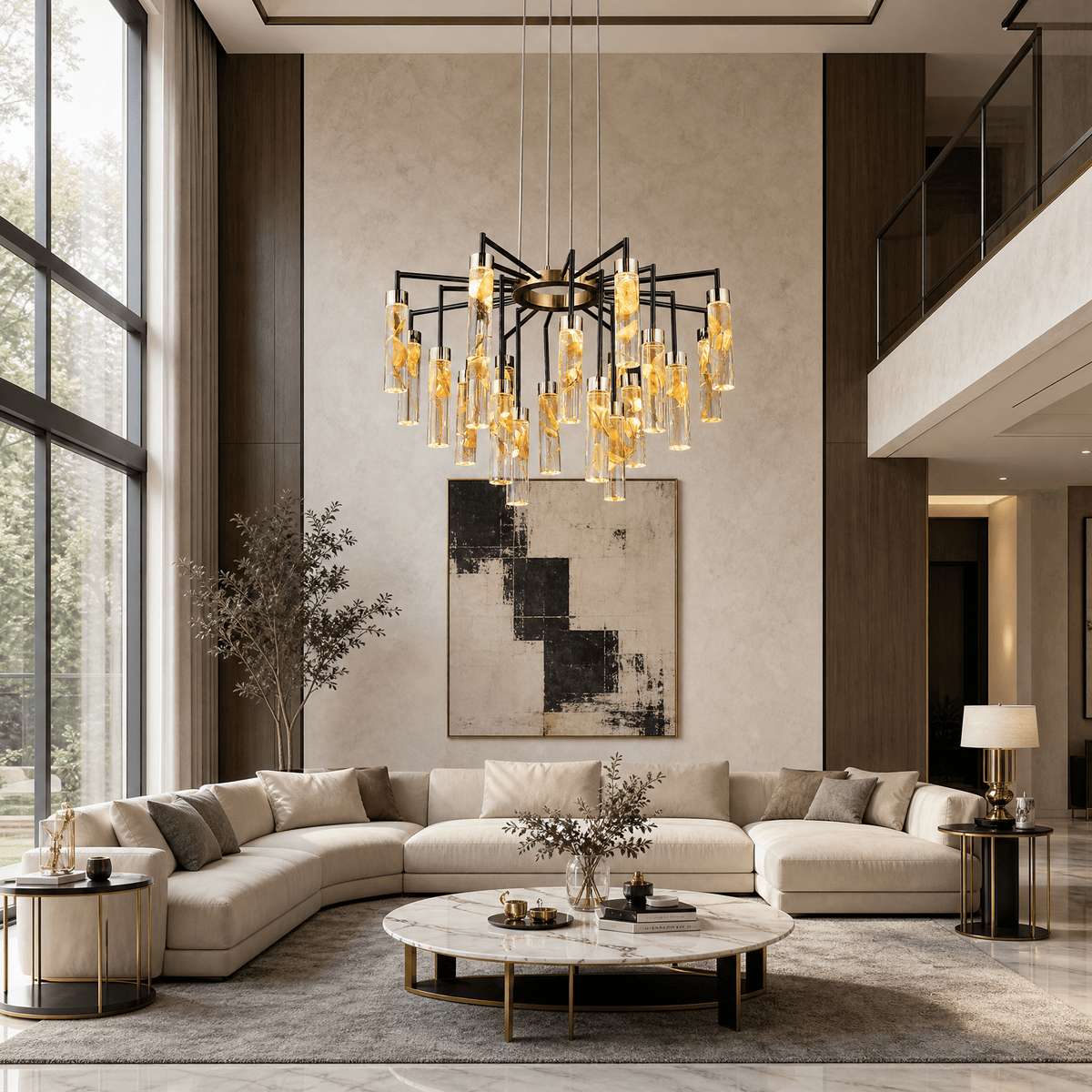Phoenix Tree Modern Sculptural Ring Chandelier - Blushlighting