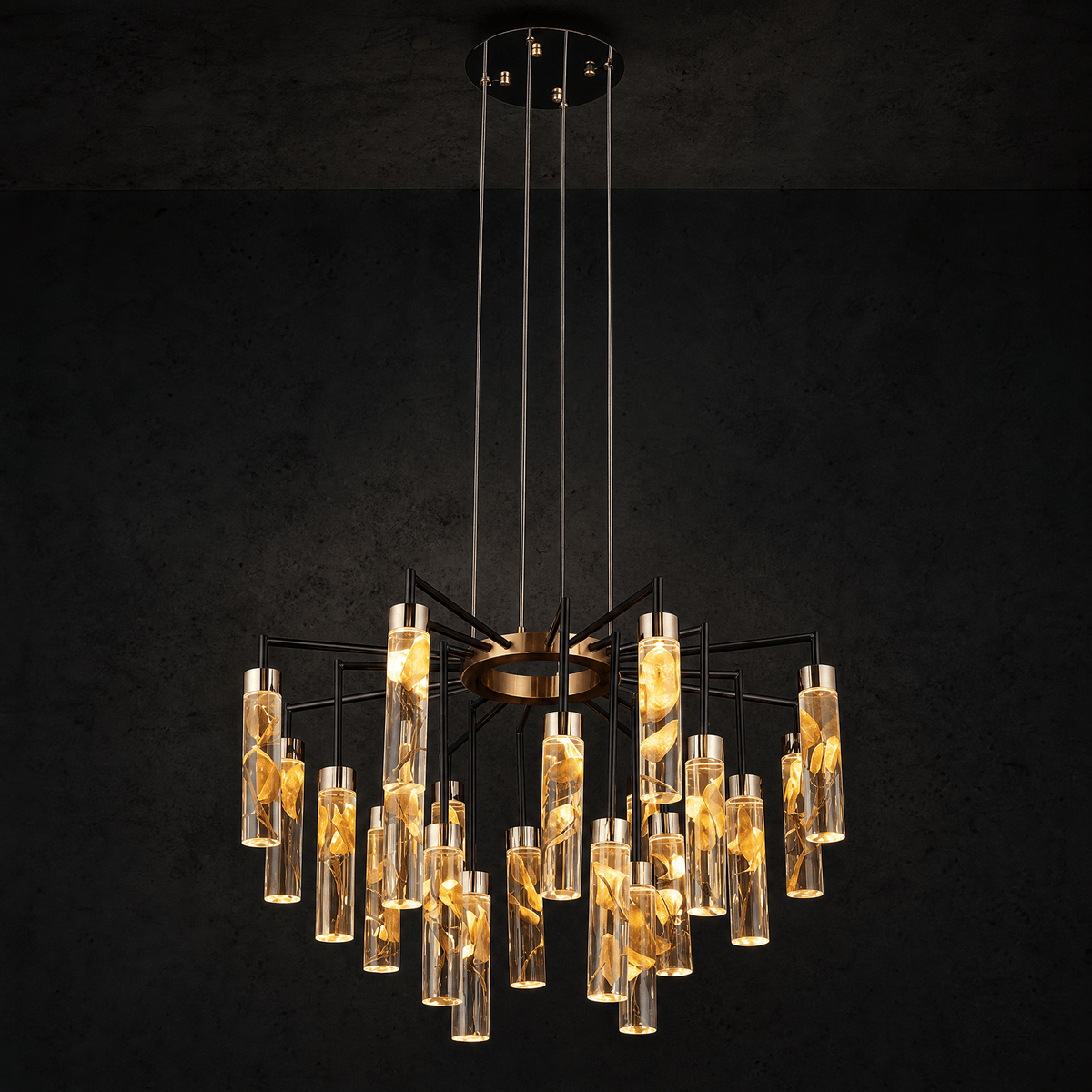 Phoenix Tree Modern Sculptural Ring Chandelier - Blushlighting