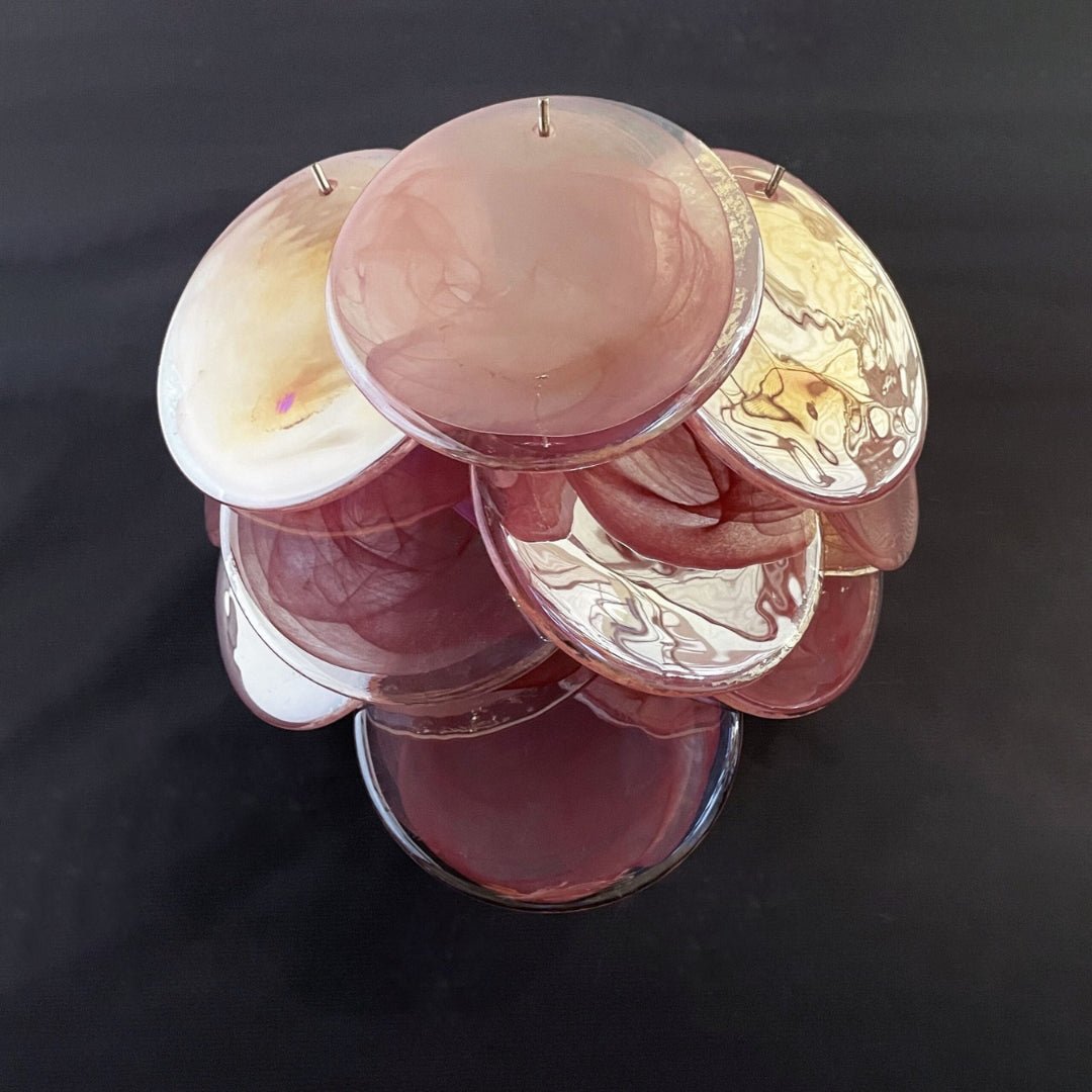 Pink Vintage Murano Glass Wall Lamp - Dia 13.4″(34cm) x H 11″(28cm) Set Of 2PinkBlushlighting