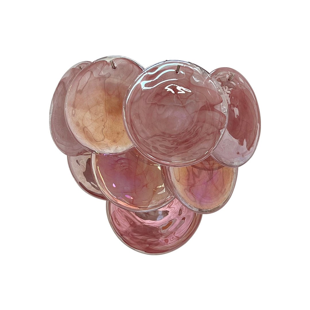 Pink Vintage Murano Glass Wall Lamp - Dia 13.4″(34cm) x H 11″(28cm) Set Of 2PinkBlushlighting