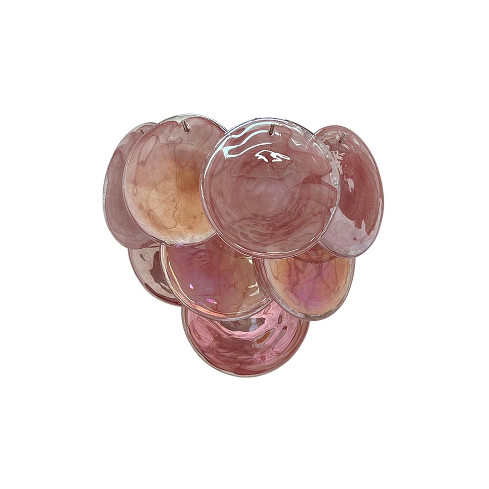 Pink Vintage Murano Glass Wall Lamp - Dia 13.4″(34cm) x H 11″(28cm)PinkBlushlighting